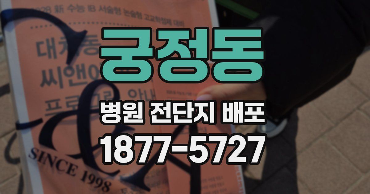 궁정동 병원 전단지 배포