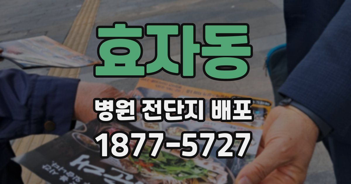 효자동 병원 전단지 배포
