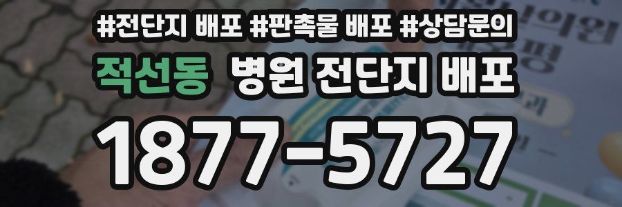 적선동 병원 전단지 배포