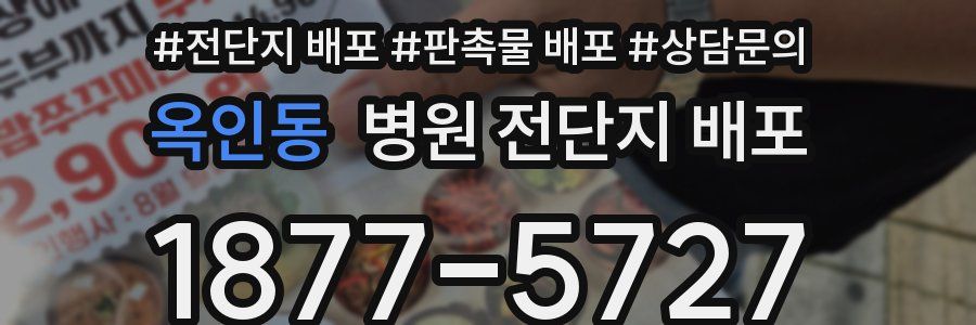 옥인동 병원 전단지 배포