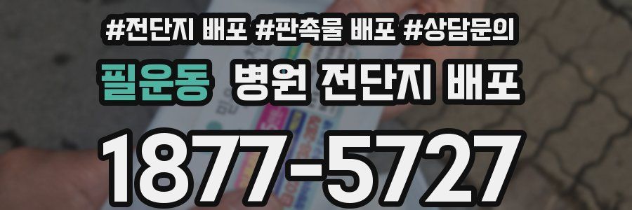 필운동 병원 전단지 배포