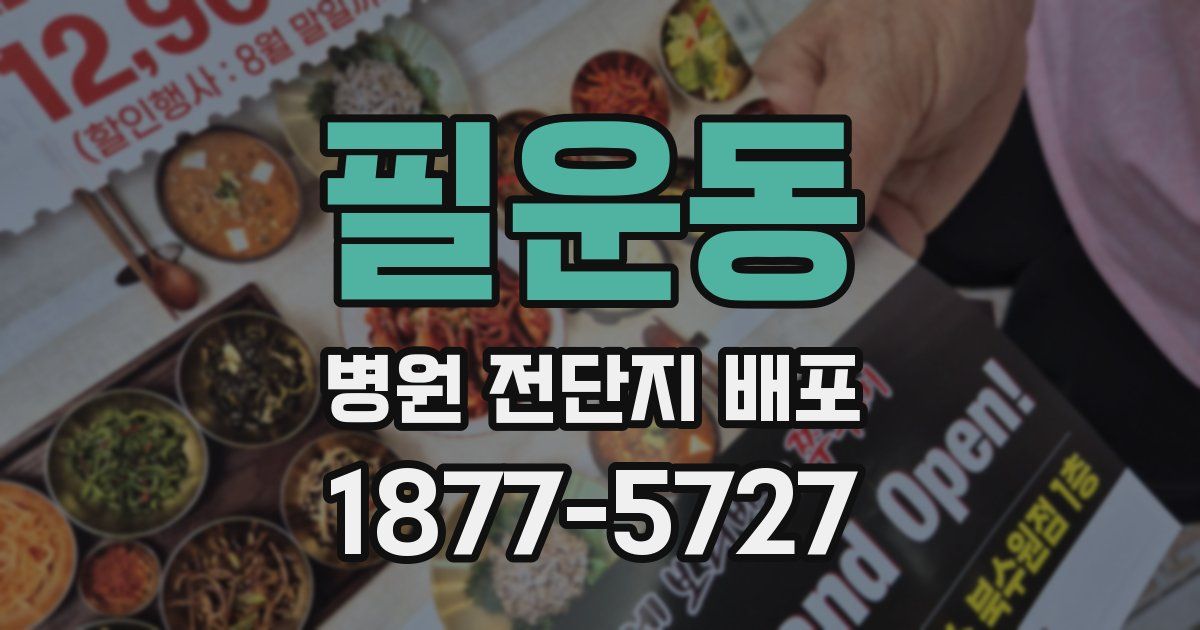 필운동 병원 전단지 배포