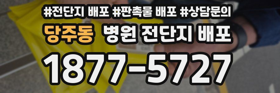 당주동 병원 전단지 배포