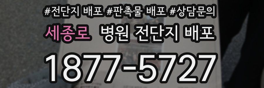 세종로 병원 전단지 배포