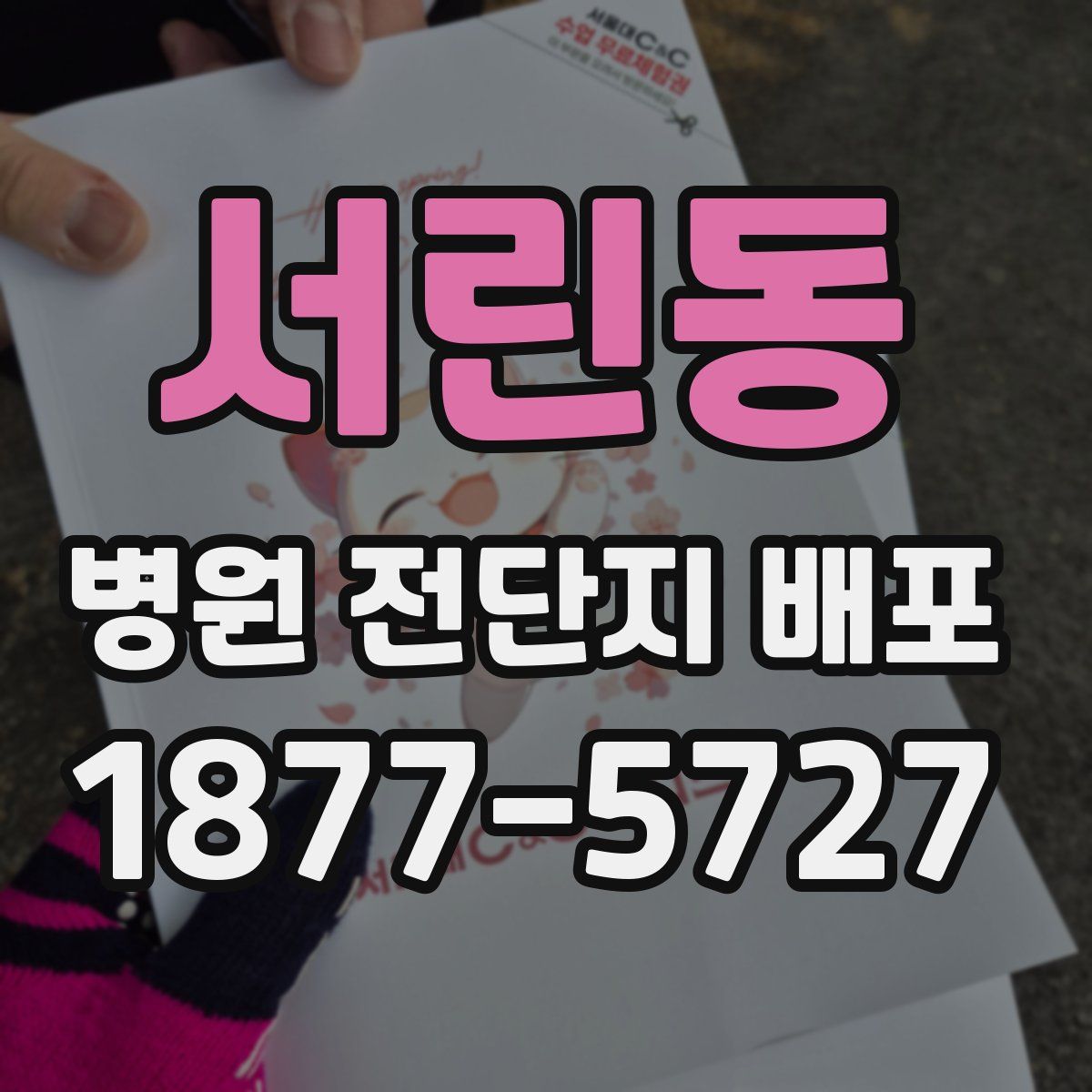 서린동 병원 전단지 배포