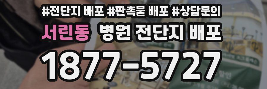 서린동 병원 전단지 배포