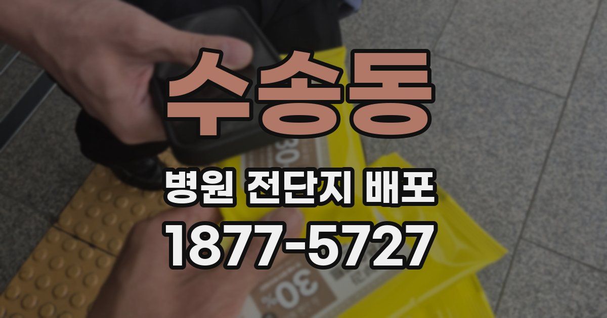 수송동 병원 전단지 배포