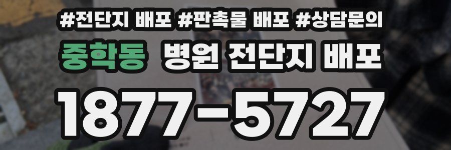 중학동 병원 전단지 배포