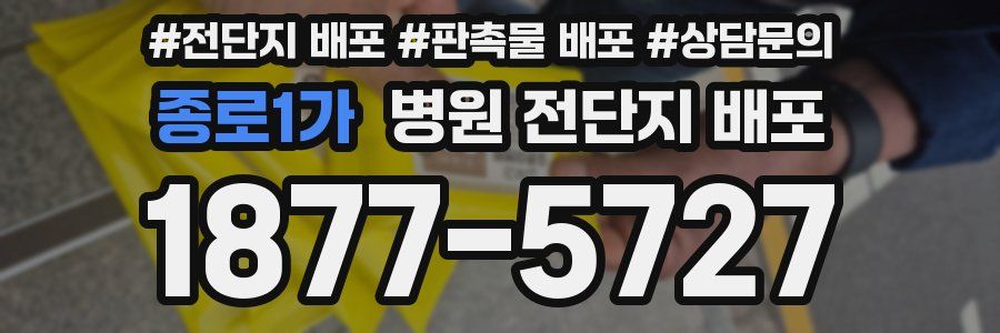 종로1가 병원 전단지 배포
