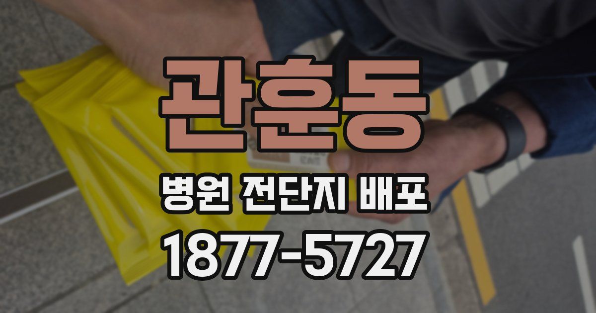 관훈동 병원 전단지 배포