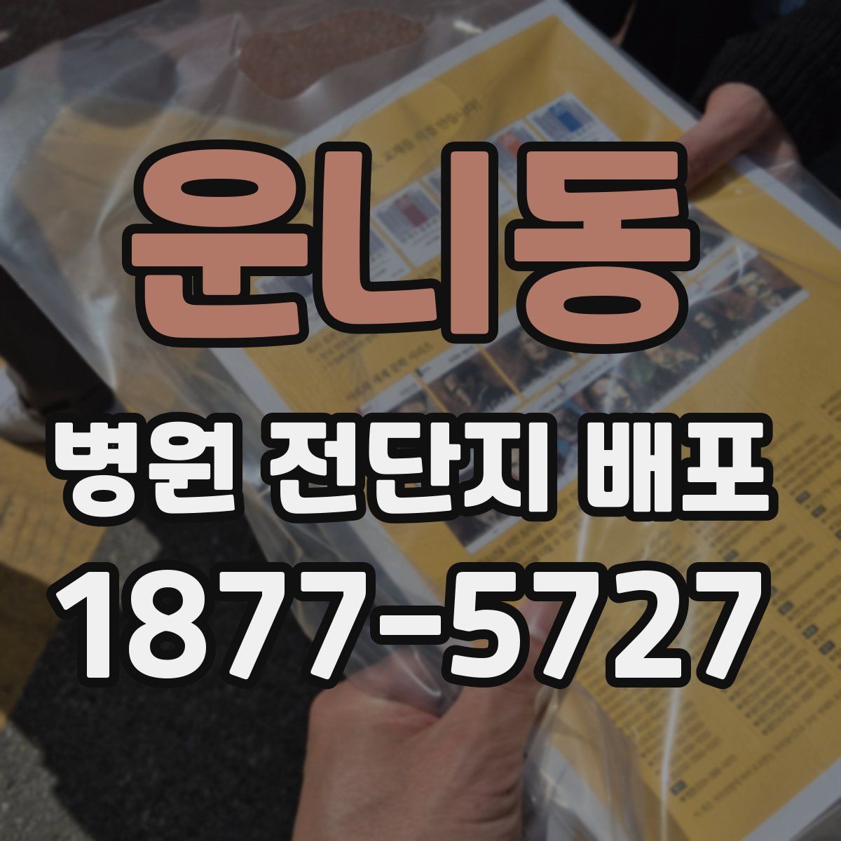 운니동 병원 전단지 배포