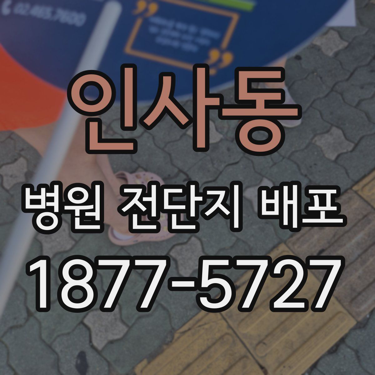 인사동 병원 전단지 배포