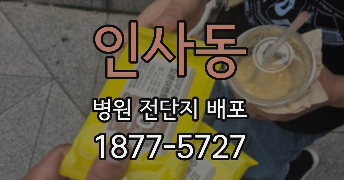 인사동 병원 전단지 배포