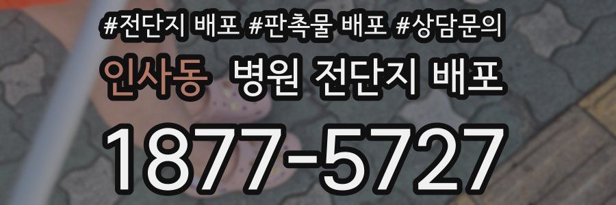 인사동 병원 전단지 배포