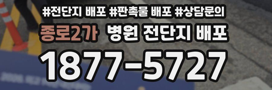 종로2가 병원 전단지 배포