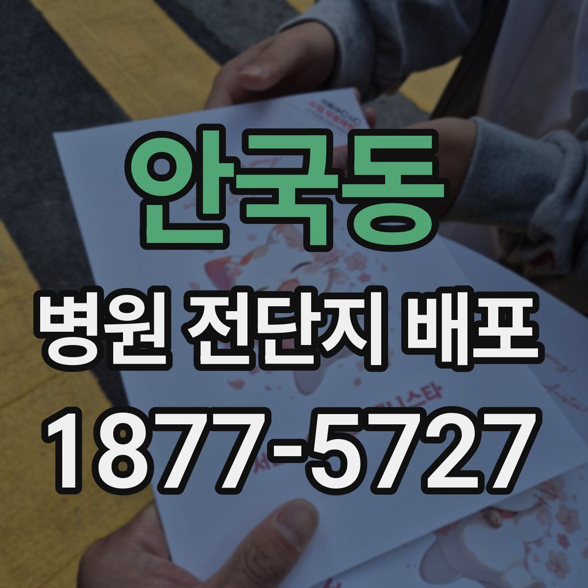 안국동 병원 전단지 배포