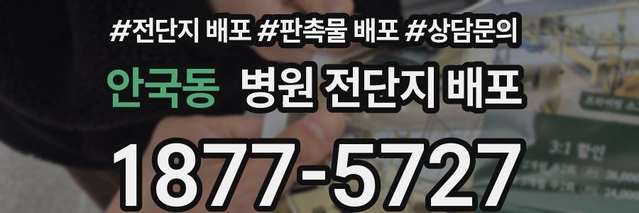 안국동 병원 전단지 배포