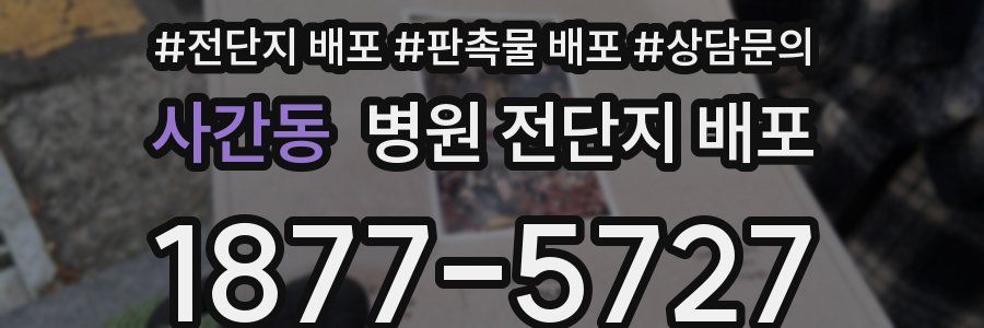 사간동 병원 전단지 배포