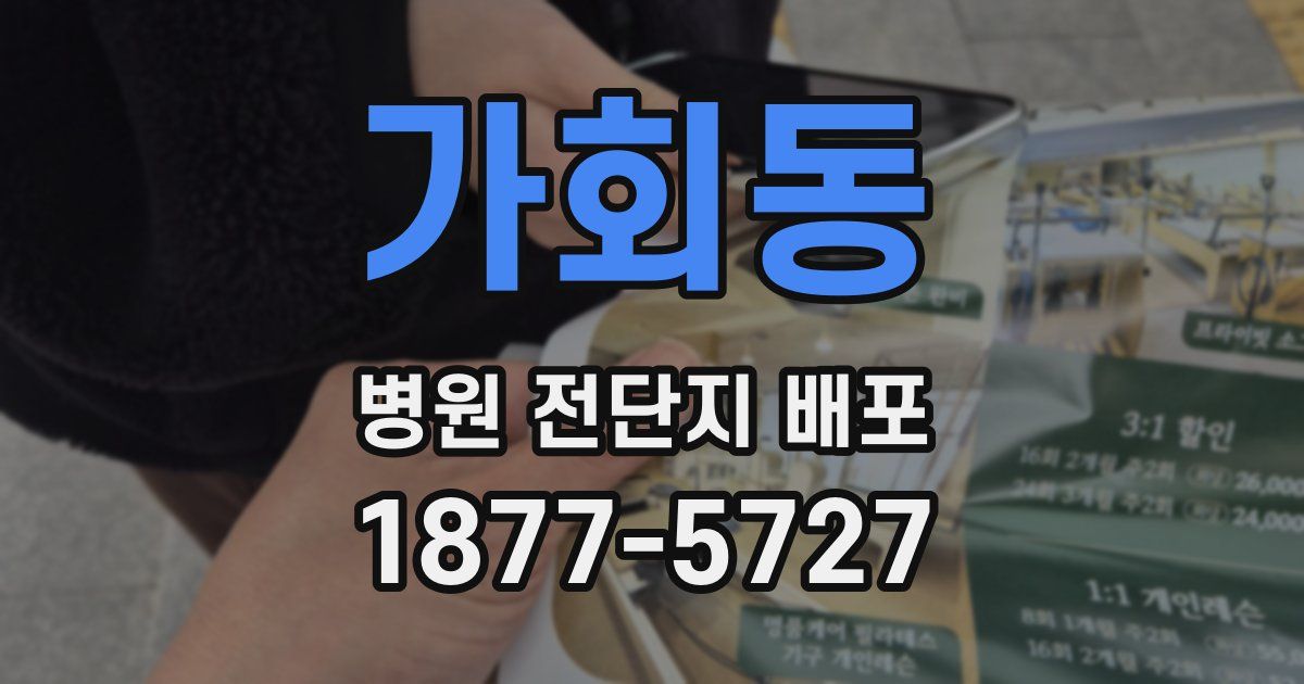 가회동 병원 전단지 배포