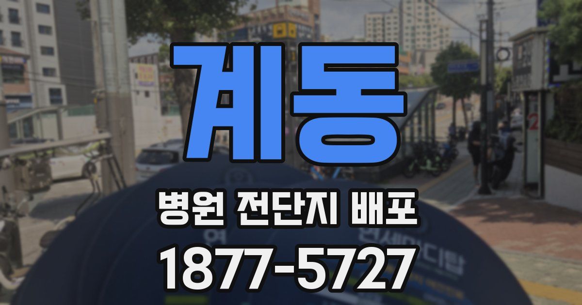 계동 병원 전단지 배포