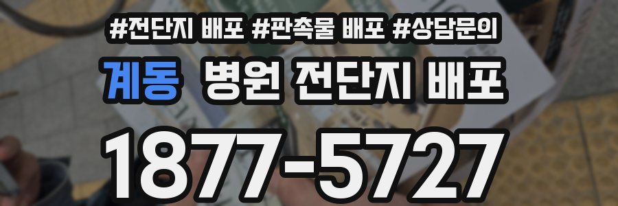 계동 병원 전단지 배포