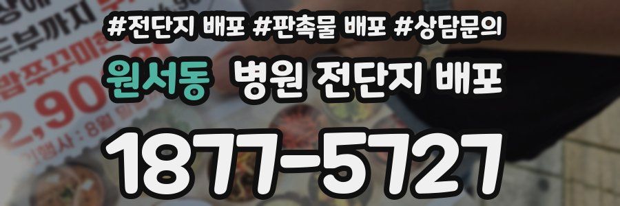 원서동 병원 전단지 배포