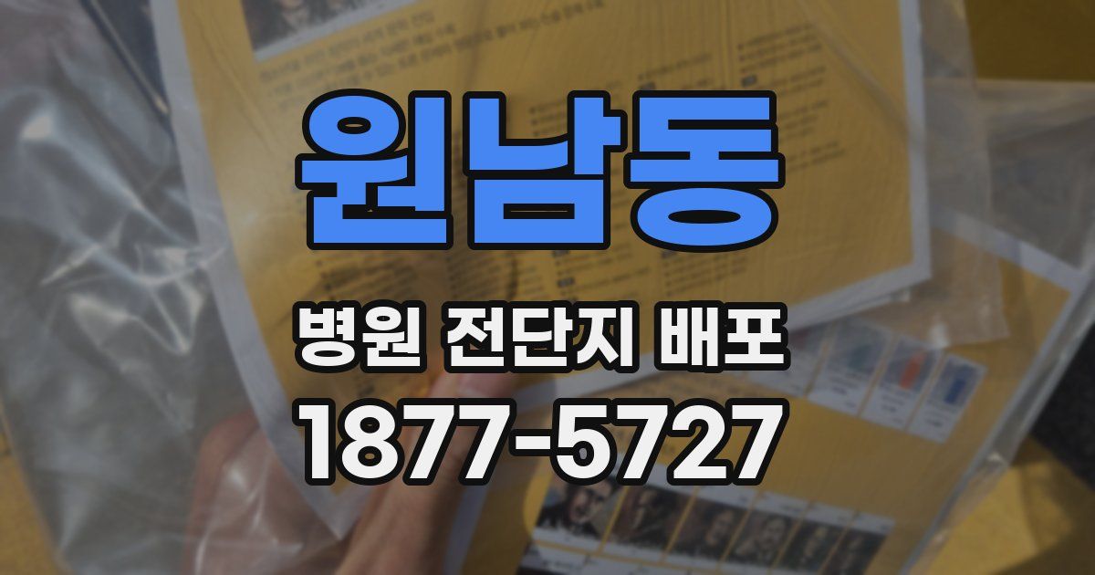 원남동 병원 전단지 배포