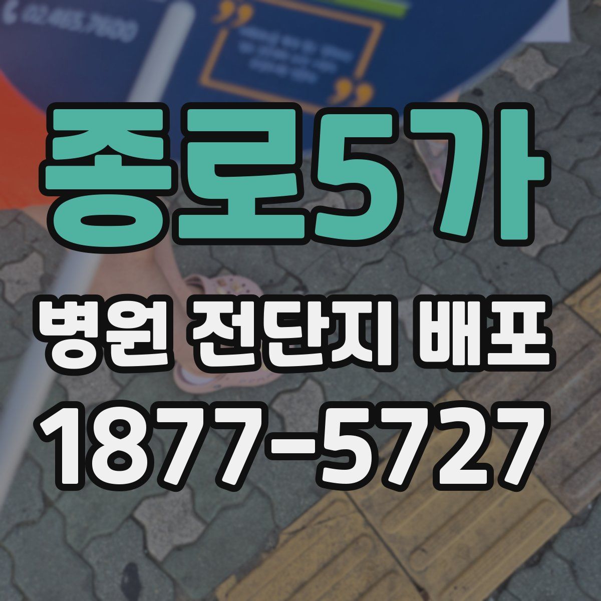종로5가 병원 전단지 배포