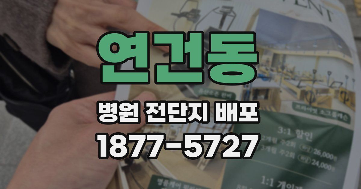 연건동 병원 전단지 배포