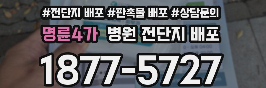 명륜4가 병원 전단지 배포
