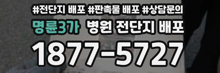 명륜3가 병원 전단지 배포