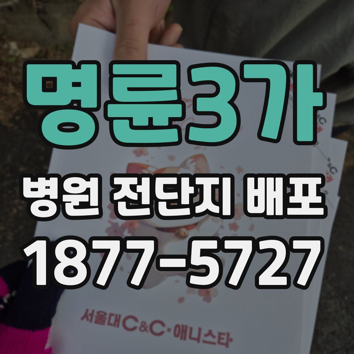 명륜3가 병원 전단지 배포
