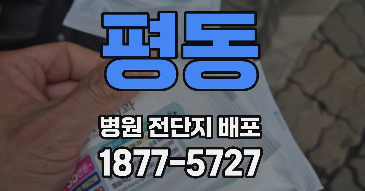 평동 병원 전단지 배포