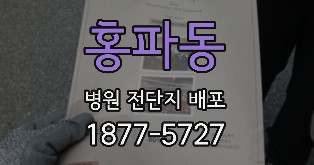 홍파동 병원 전단지 배포