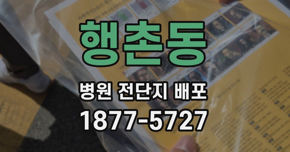 행촌동 병원 전단지 배포