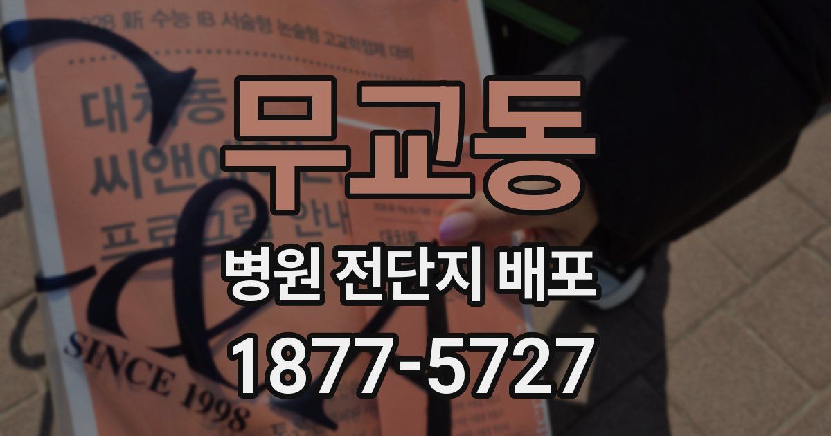 무교동 병원 전단지 배포