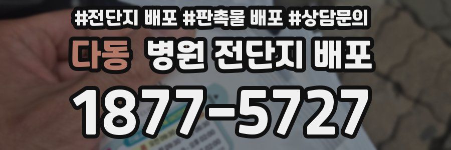 다동 병원 전단지 배포