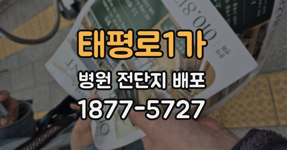 태평로1가 병원 전단지 배포