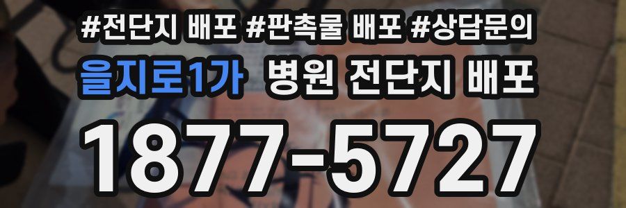 을지로1가 병원 전단지 배포
