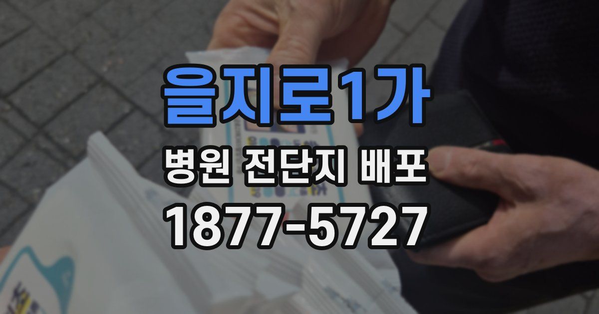 을지로1가 병원 전단지 배포