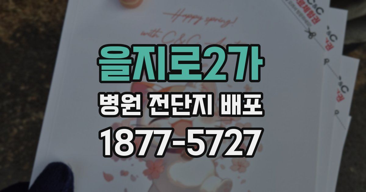 을지로2가 병원 전단지 배포