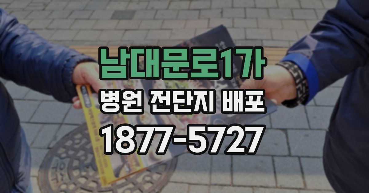남대문로1가 병원 전단지 배포
