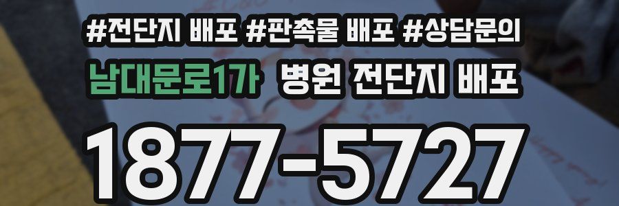 남대문로1가 병원 전단지 배포