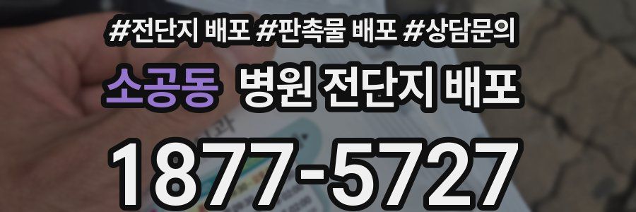 소공동 병원 전단지 배포