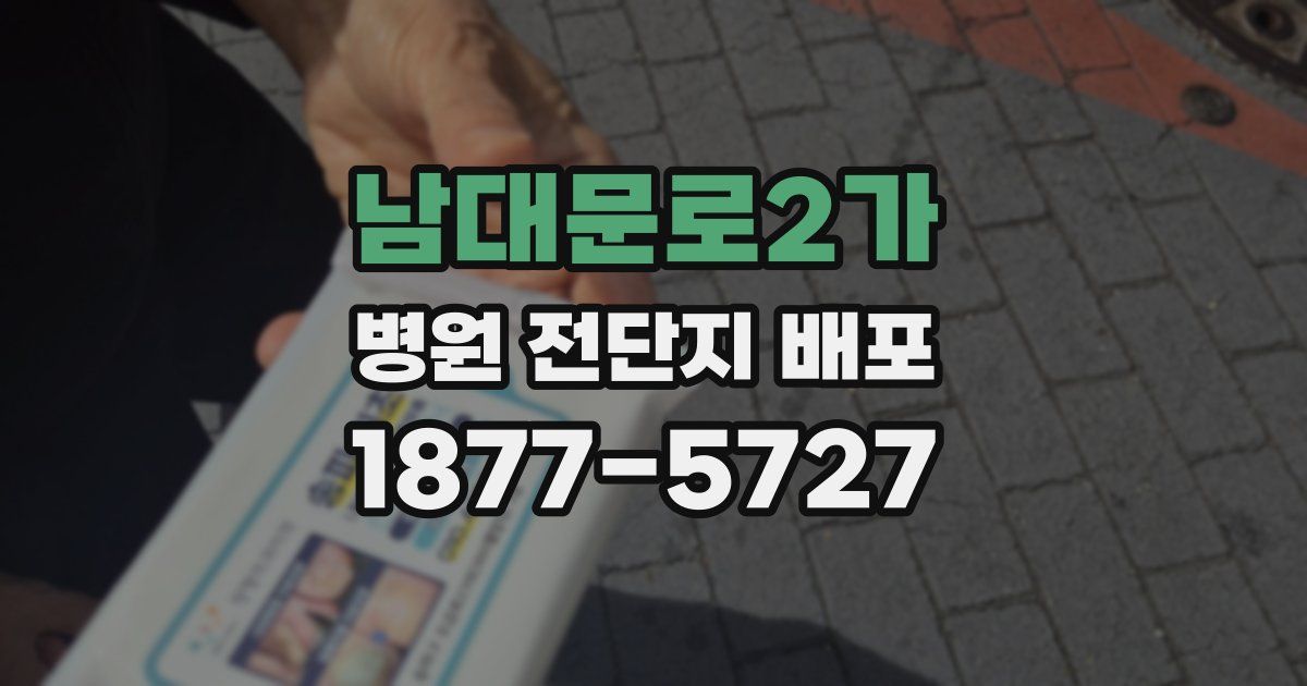 남대문로2가 병원 전단지 배포
