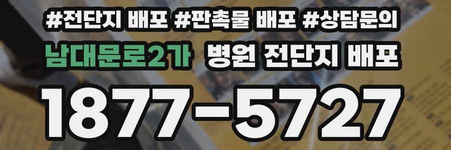 남대문로2가 병원 전단지 배포