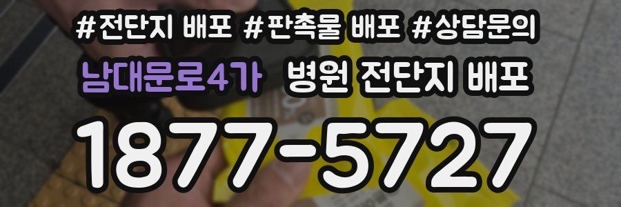 남대문로4가 병원 전단지 배포
