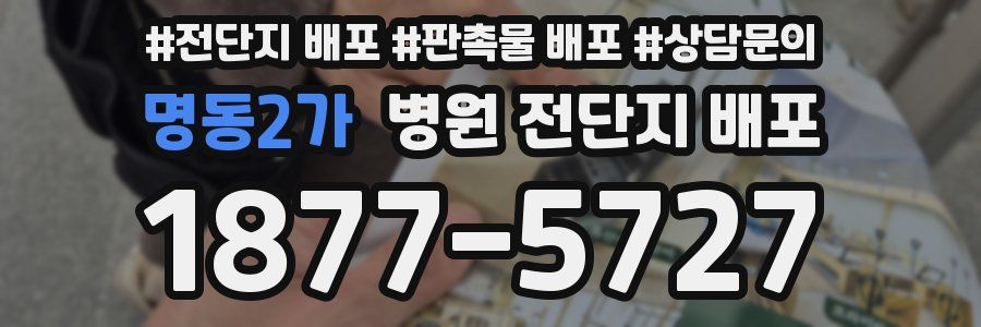 명동2가 병원 전단지 배포