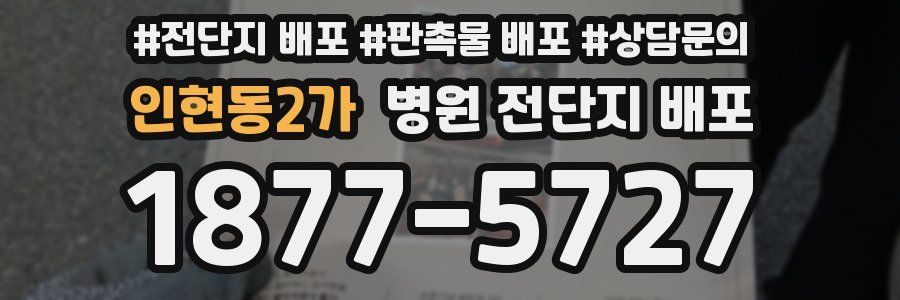 인현동2가 병원 전단지 배포