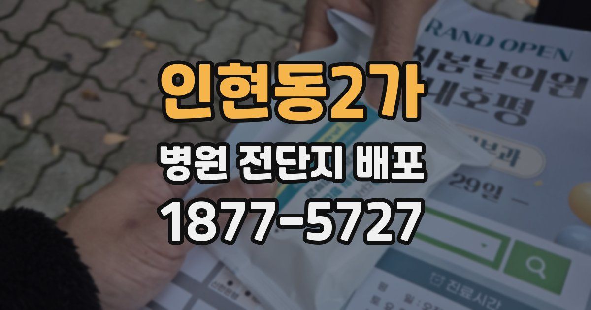 인현동2가 병원 전단지 배포